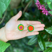 Load image into Gallery viewer, Beaded Summer Flower Earrings