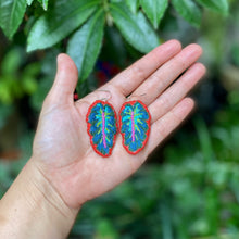 Load image into Gallery viewer, Tropical Leaf Earrings