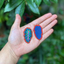 Load image into Gallery viewer, Tropical Leaf Earrings