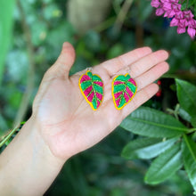 Load image into Gallery viewer, Tropical Leaf Earrings