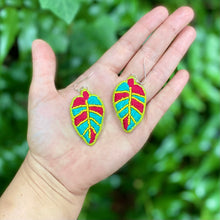 Load image into Gallery viewer, Tropical Leaf Earrings