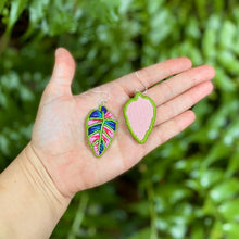 Load image into Gallery viewer, Tropical Leaf Earrings