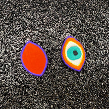Load image into Gallery viewer, XL Embroidered Eye Earrings