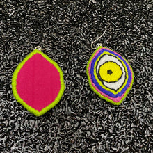 Load image into Gallery viewer, XL Embroidered Eye Earrings