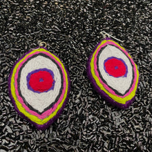Load image into Gallery viewer, XL Embroidered Eye Earrings