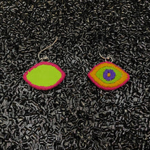 Load image into Gallery viewer, Small Embroidered Eye Earrings