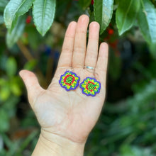 Load image into Gallery viewer, Beaded Summer Flower Earrings