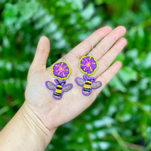 Load image into Gallery viewer, Pollinators Bee One-of-a-kind Earrings