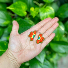 Load image into Gallery viewer, Half-Flower Embroidered Earrings