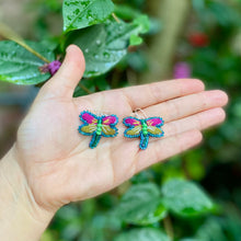 Load image into Gallery viewer, Beaded Dragonfly Earrings