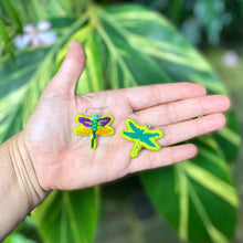 Load image into Gallery viewer, Embroidered Dragonfly Earrings