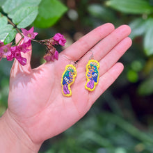 Load image into Gallery viewer, Embroidered Bird earrings