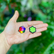 Load image into Gallery viewer, Beaded Pride Flower Power Earrings