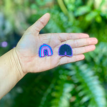 Load image into Gallery viewer, Beaded Trans Pride Rainbow Earrings