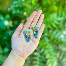 Load image into Gallery viewer, Medium Embroidered Bird earrings