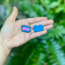 Load image into Gallery viewer, Beaded Trans Pride Flag Earrings