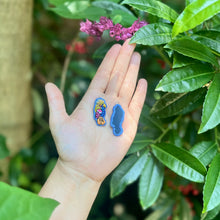 Load image into Gallery viewer, Small Embroidered Bird earrings