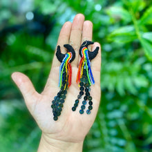 Load image into Gallery viewer, Pride Rainbow Moon One-of-a-kind Earrings