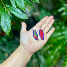 Load image into Gallery viewer, Small Embroidered Bird earrings
