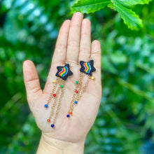 Load image into Gallery viewer, Pride Rainbow Star One-of-a-kind Earrings