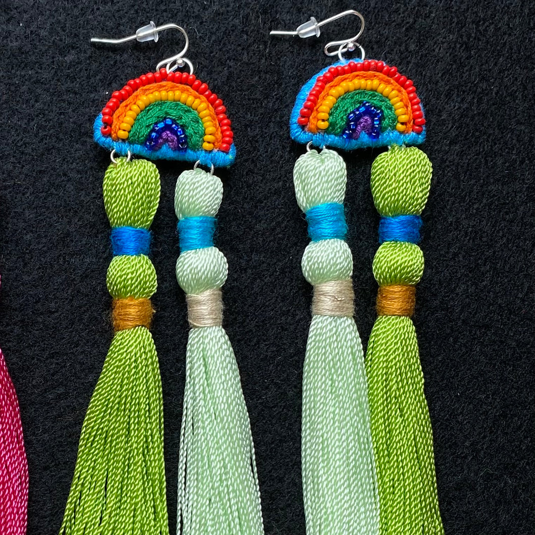 Rainbow + Solola Tassel Earrings