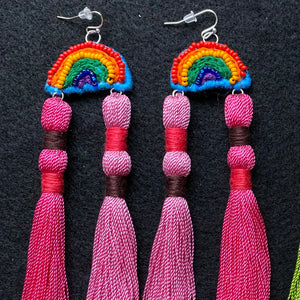 Rainbow + Solola Tassel Earrings