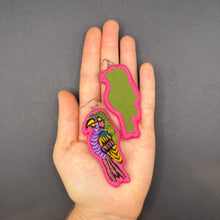 Load image into Gallery viewer, Lightweight Embroidered Bird earrings