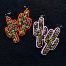 Load image into Gallery viewer, Large Cactus Earrings