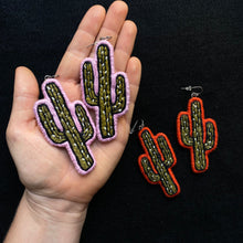 Load image into Gallery viewer, Large Cactus Earrings