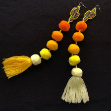 Load image into Gallery viewer, Cactus Long Pompom Earrings