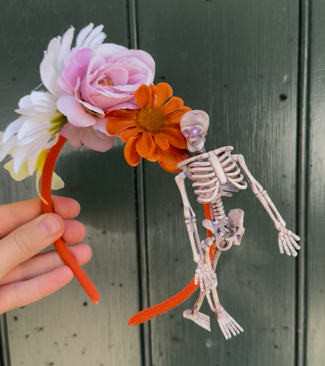 Skeleton Flower Headband