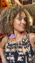Load image into Gallery viewer, Triple POMPOM + TASSEL earrings