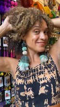 Load image into Gallery viewer, Triple POMPOM + TASSEL earrings