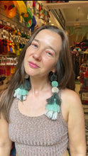 Load image into Gallery viewer, Triple POMPOM + TASSEL earrings