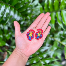 Load image into Gallery viewer, Embroidered Bird earrings