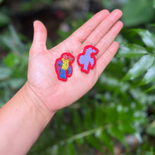 Load image into Gallery viewer, Embroidered Bird earrings
