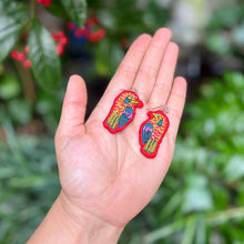 Load image into Gallery viewer, Embroidered Bird earrings