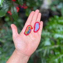 Load image into Gallery viewer, Embroidered Bird earrings
