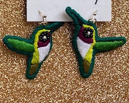 Load image into Gallery viewer, SMALL Humming bird + Toucan earrings