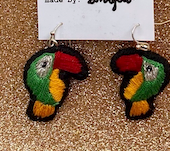 Load image into Gallery viewer, SMALL Humming bird + Toucan earrings