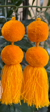 Load image into Gallery viewer, Mango pompom earrings