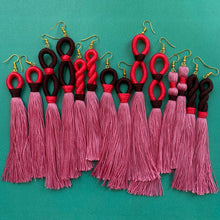 Load image into Gallery viewer, Pink TASSEL Earrings