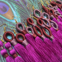 Load image into Gallery viewer, Purple TASSEL Earring