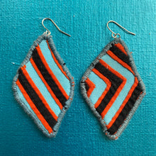 Load image into Gallery viewer, LARGE Diamond Earrings- MOLA fabric