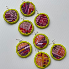 Load image into Gallery viewer, MEDIUM Fabric Circle Earring