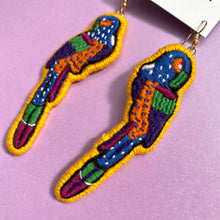Load image into Gallery viewer, Embroidered Bird earrings
