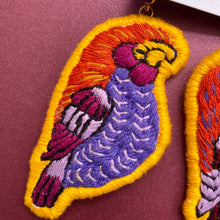 Load image into Gallery viewer, Embroidered Bird earrings