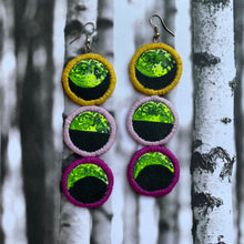 Load image into Gallery viewer, BLACKLIGHT Moon Phase Earrings