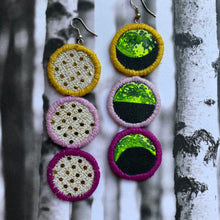 Load image into Gallery viewer, BLACKLIGHT Moon Phase Earrings